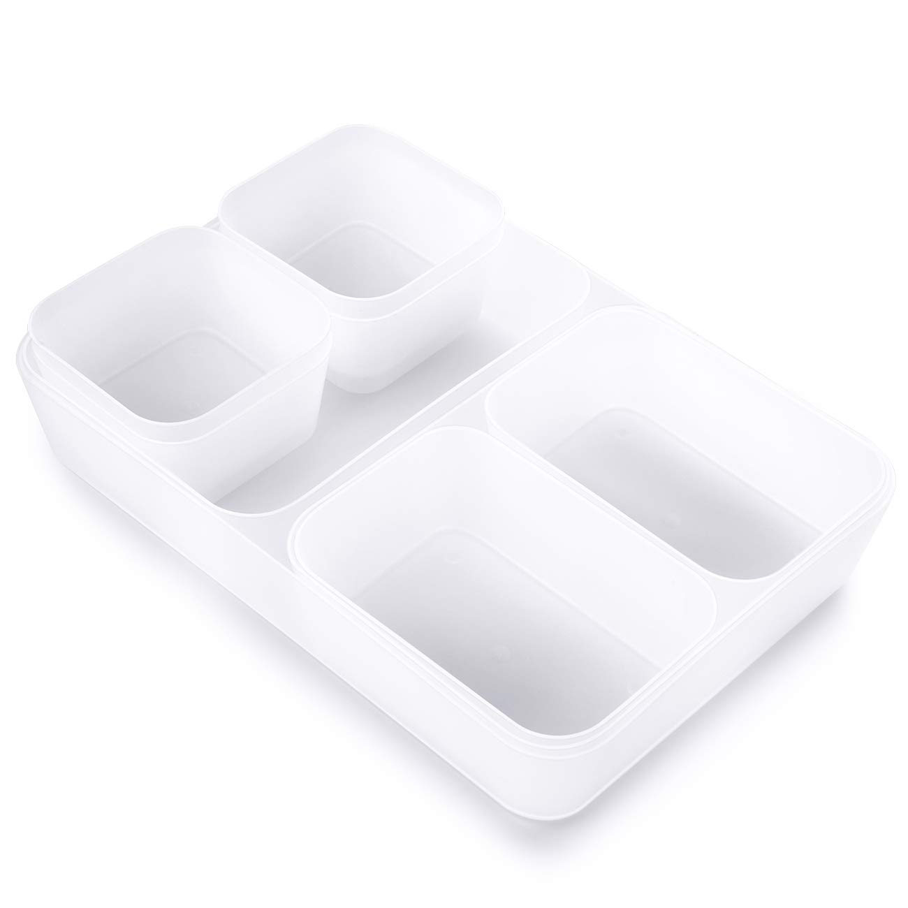 Mumba Drawer Organizer Pack of 9, Desktop, Drawer & Flateware Organizer Storage