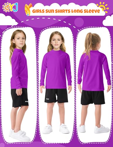 Boys Rash Guard Swim Shirt Long Sleeve Rashguard UPF+ 50 SPF Sun Water Surfing Shirts for Toddler Kids Youth Teen 2T-16Y4