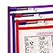 10 Fundas Fichas Reutilizables Papel A4 | Dry Erase Pockets Grandes 36x26cm...