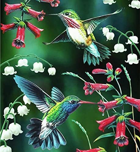 Kit broderie point de croix oiseau pour décorer votre salon au point compté
