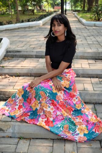 Image of Women's Printed Maxi Wraparound Skirt
