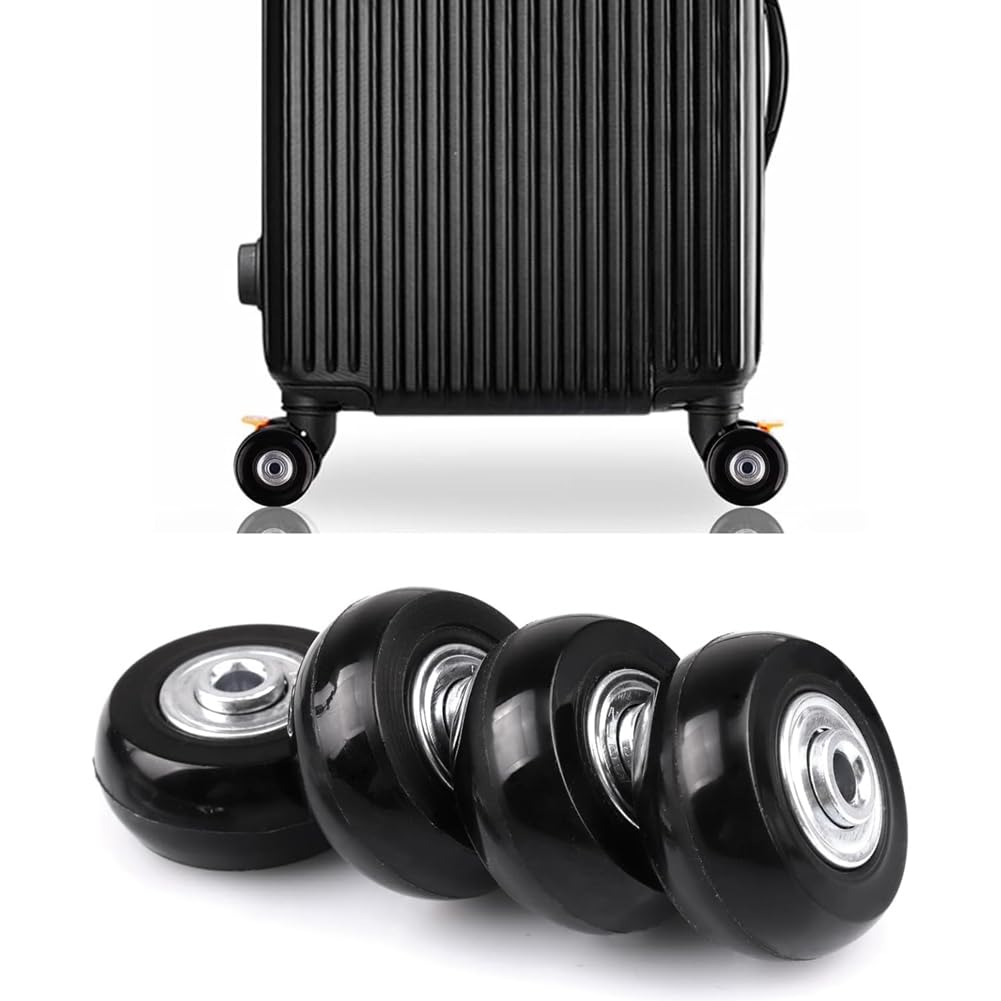 Evvmnaks 50 X 22 Mm 2 Bagage Koffer Vervanging , PU Swivel Caster Carbon Staal Lagers Reparatie Kits