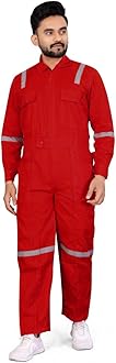 Men's Cotton Industrial Work WEAR Industrial Coverall Boiler Suit with Reflective Tape