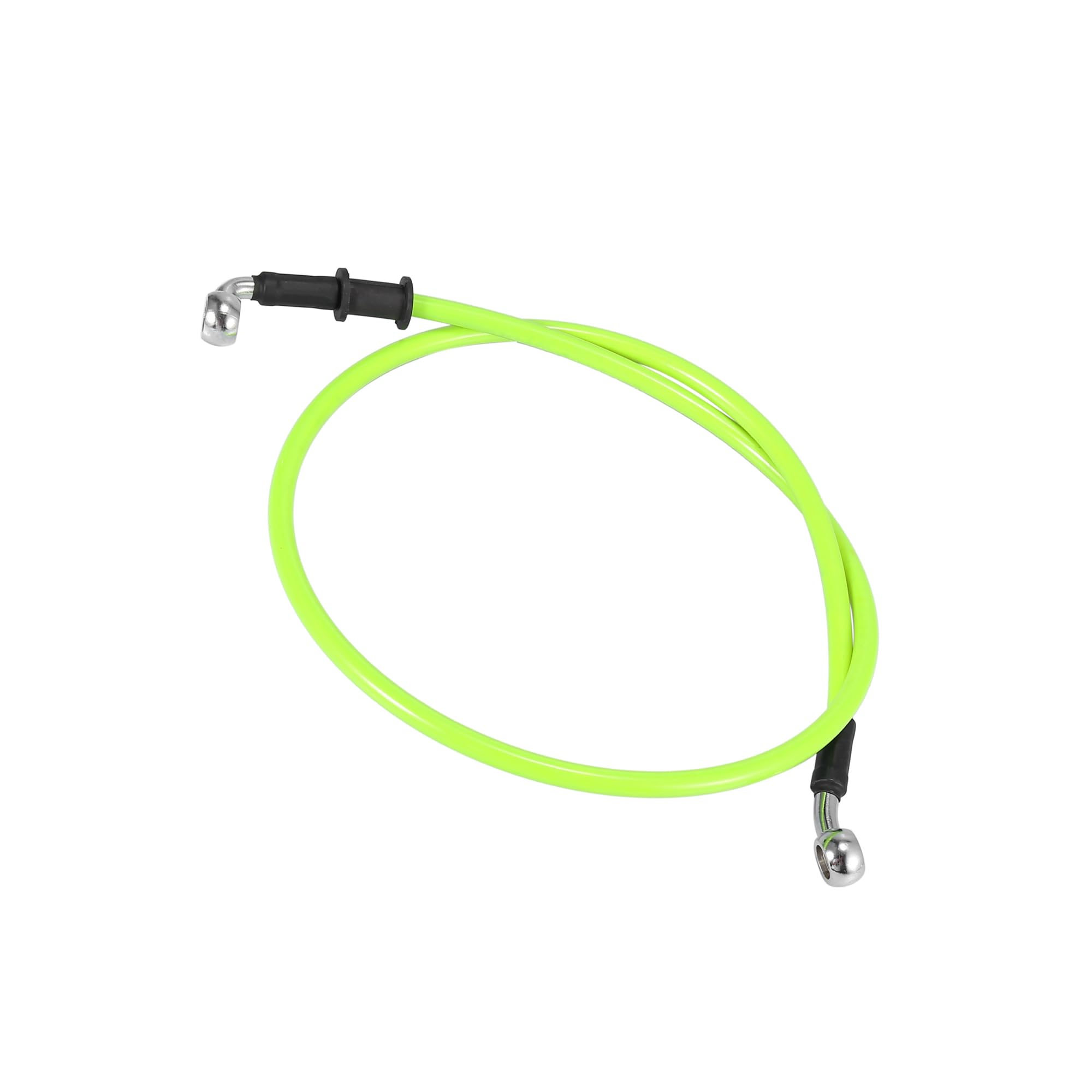 Tuyau d'huile universel 90 cm en acier inoxydable renforcé vert pour moto
