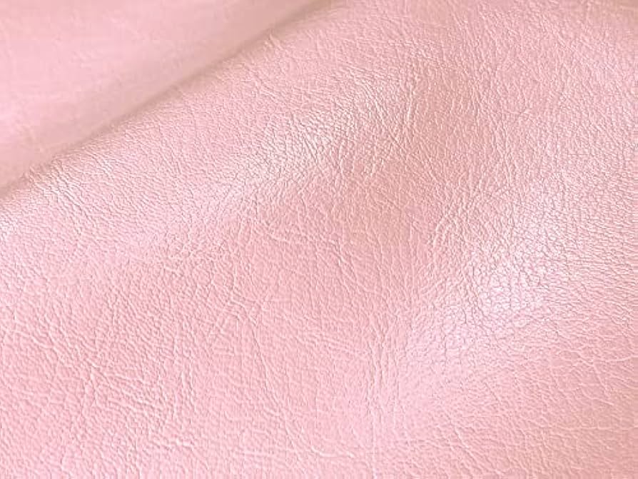 Amazon | 合皮レザー生地 原色系 無地 難燃【ツヤあり 薄ピンク