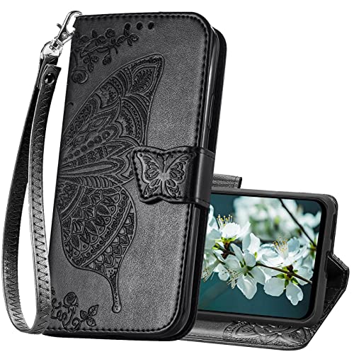 KRHGEIK for Samsung Galaxy A14 5G Phone Case Wallet,Butterfly Emboss Cover