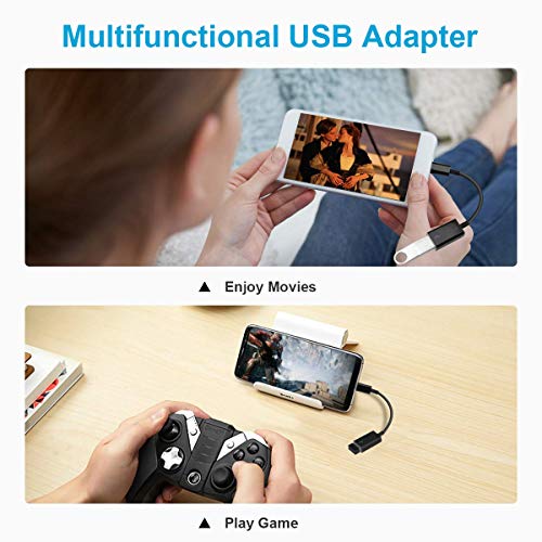 image for FLEAVER USB C to USB Adapter [2 Pack],Type-C OTG Cable Type C Male to 