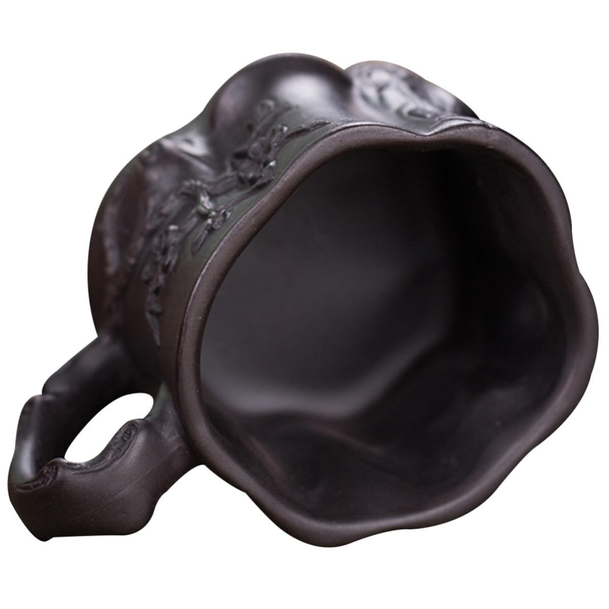 Ceramiczne filiżanki do herbaty, Retro filiżanka do herbaty z uchwytem, ​​60 ml brązowa okrągła