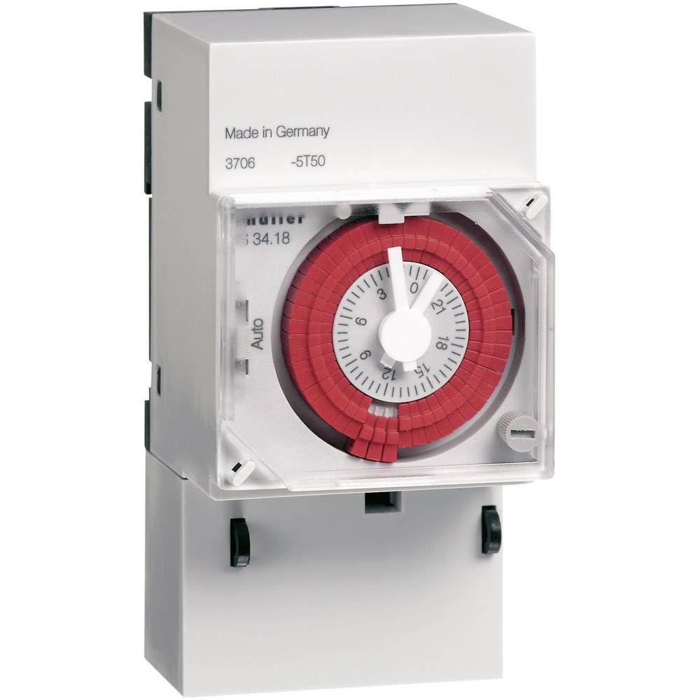 Müller VS 30.18 12-24V & DC 24-48V 50-60Hz Programmateur horaire pour Rail analogique 12 V/DC, 24 V/DC, 48 V/DC, 24 V/AC, 48 V/AC 16 A/250 V