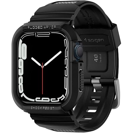 Spigen Rugged Armor PRO Compatibile con Apple Watch Custodia con Cinturino  per 44mm Series 6/SE/5/4 - Nero : Amazon.it: Elettronica