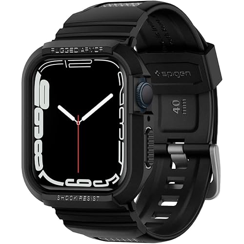 Spigen Rugged Armor Pro Designed for Apple Watch Band with Case Series 8/7 (41mm) and Series SE2/6/SE/5/4 (40mm)