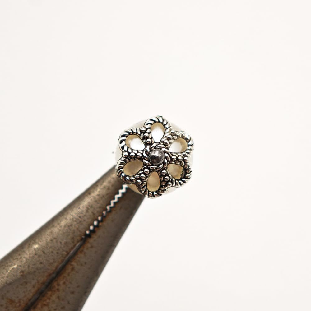 INSPIRELLE 450 Pieces Antique Silver Bead Caps Metal Alloy Filigree Flower Cup Shape Bead for Bracelet Necklace Earring Jewelry Making - Image 4