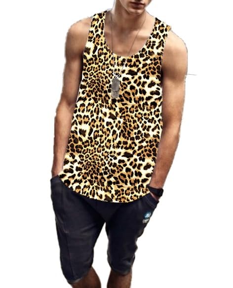 the blazze Men's Stylish Digital Printed Tank Tops Muscle Gym Bodybuilding Vest Fitness Workout Train Stringers L757-picture-55