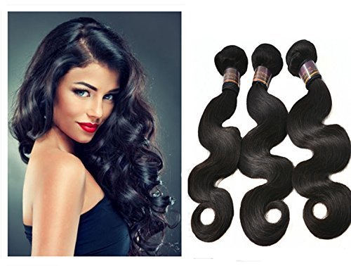 Moresoo 300gram 28"/70cm Extensiones 100% Humano Cabello Brasileno Natural Virgen en Cortina...