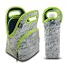 Nordic By Nature Insulated Neoprene Lunchbox Tote Lunch Bag For Women, Men & Kids + 12" Bottle Cooler | Rugged Zipper | Washable | Durable | Lightweight | Lunchbox For Snacks & Lunch | Gray Pattern