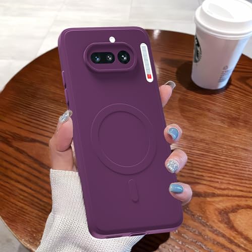 Image of Pikkme Back Cover for Nothing Phone 4a 5G Soft Matte Silicone Mag-Safe Design (Mag-Safe Not Support) Camera Protection | Slim Fit Bumper Cover (Purple)