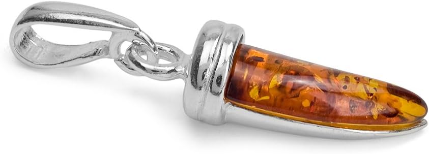 Ian and Valeri Co. Amber Sterling Silver Pendant Necklace 18 Inches