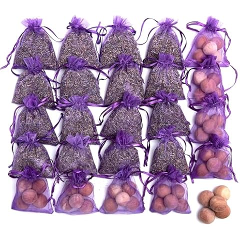 Pack of 24 Lavender Cedar Sachets Bag for Closet and Drawer Cover