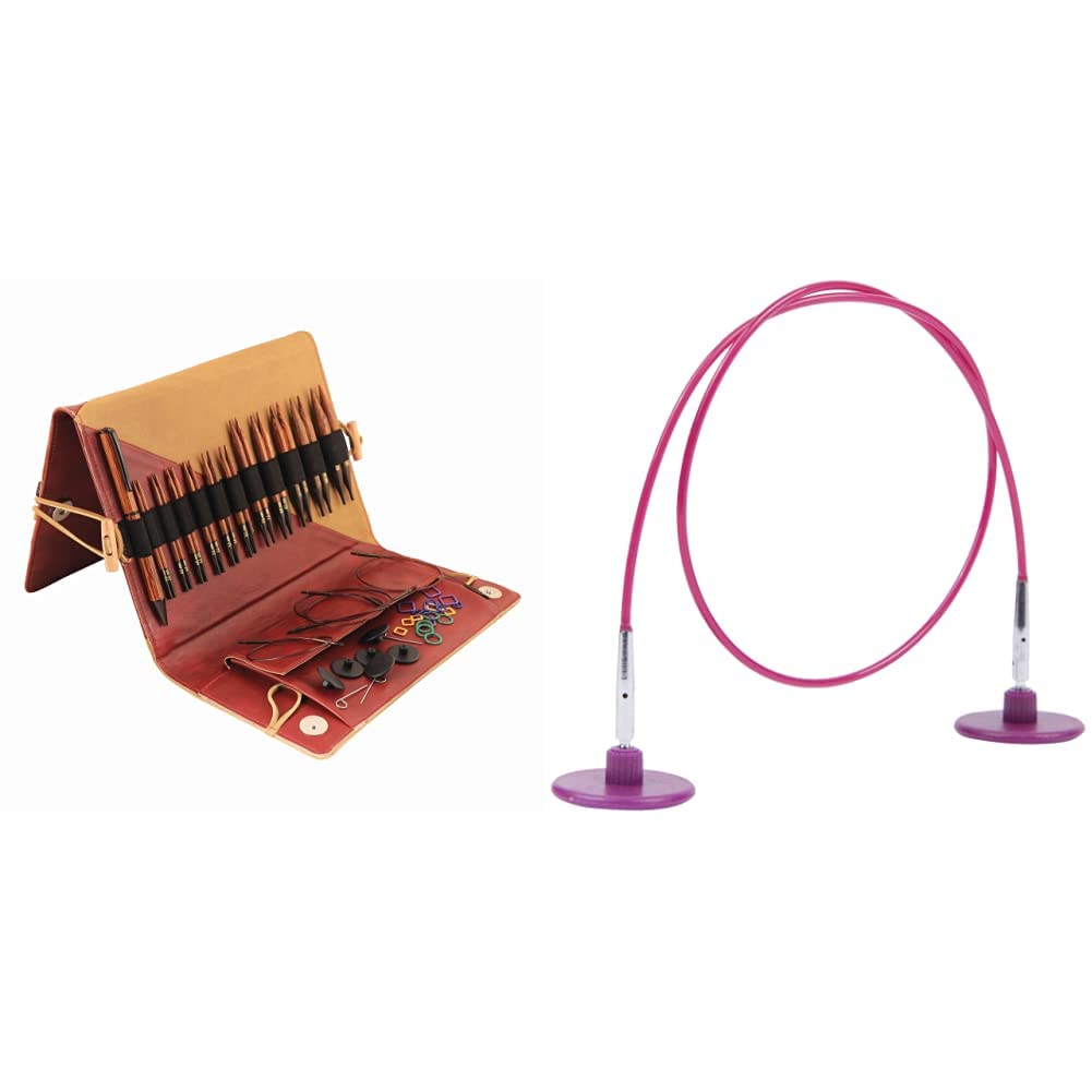 KnitPro Perni per Maglia: Circolare: intercambiabili: Speciale: Deluxe Set, Legno, Assorted & Cable, Purple, One Size
