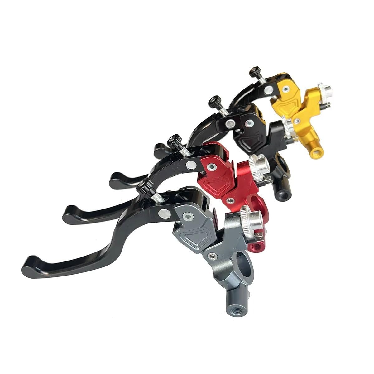 Freno Embrague Motocicleta Cable embrague CNC 22mm Universal motocicleta cuerda izquierda línea de tracción palancas(Titanium)