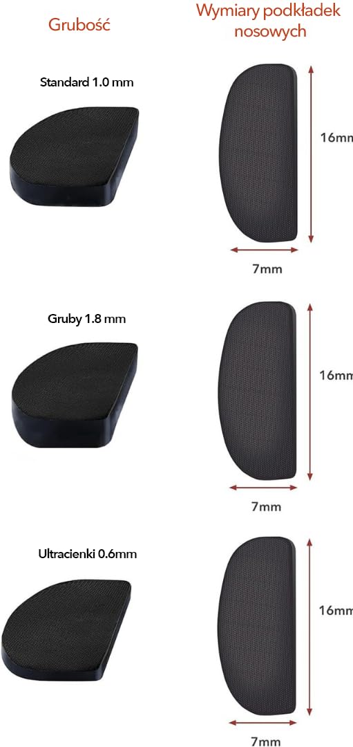 Setex Gecko Grip – Noski Do Okularów (5 Czarnych Par) – Antypoślizgowe Noski Do Okularów, Mikroteksturowane Włókna, Ultra-Mocna Przyczepność I Ultra-Miękkość, Samoprzylepne, 1 × 7 × 16 mm