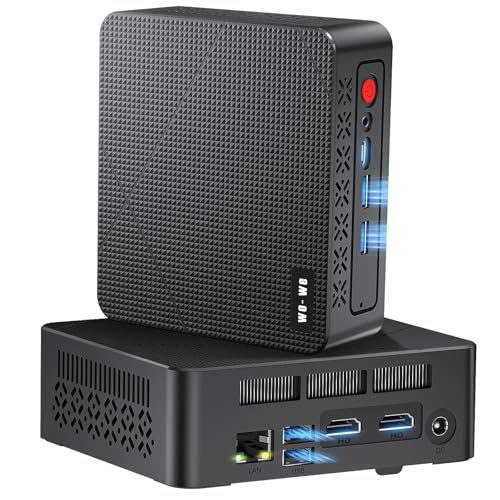 wo-we P6 Mini PC Gaming AMD Ryzen 5 3550H(4C/8T,Up to 3.7GHz,16GB DDR4 RAM 512GB M.2 2280 SSD,Mini Desktop Computer Support Dual 4K,WiFi5, BT5.0, Ethernet, HTPC for Business, Education, Home