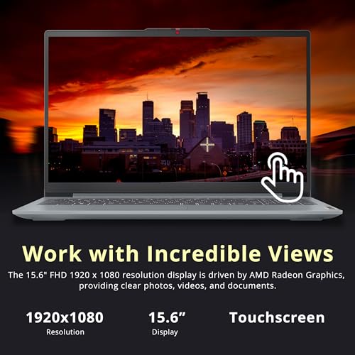 Image of Lenovo IdeaPad Slim 3 15.6 inch FHD Touchscreen Laptop, AMD Ryzen 7 5825U, 16GB RAM, 2TB Storage(1TB SSD+1TB Docking Station Set), AMD Radeon Graphics, Numeric Keypad, Copilot, Wi-Fi 6, Win 11 Pro, Gray