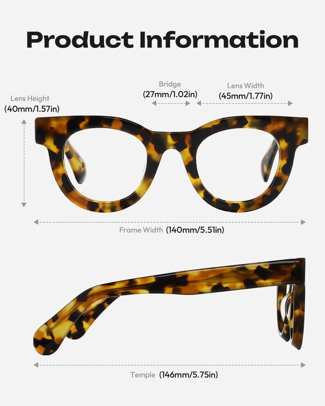 Image of Blue Light Glasses - 98%+UV400 Filter,Acetate Preppy Rectangle Frame for Work /Gaming