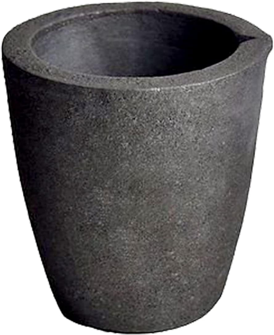 #3 4KG, Foundry Clay Graphite Crucibles With Pour Spout Cup Furnace Torch Melting Casting Refining Gold Silver Copper Brass Aluminum