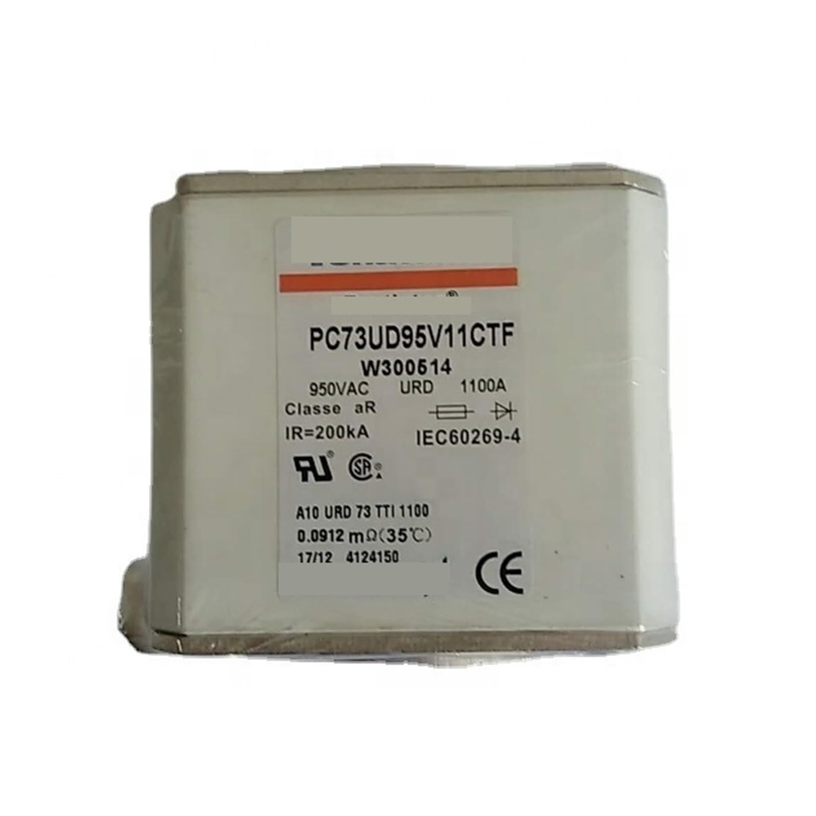 Fusible carré PC73UD95V11CTF 1100A 950VAC pour semi-conducteur haute tension