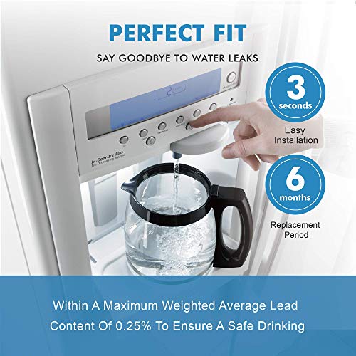 Image of FPPWFU01 Water Filter Replacement for Frigidaire FPPWFU01, 3 Pack | Compatible with EPPWFU01, PureAdvantage PWF-1, PurePour PWF-1 Water & Ice Filter