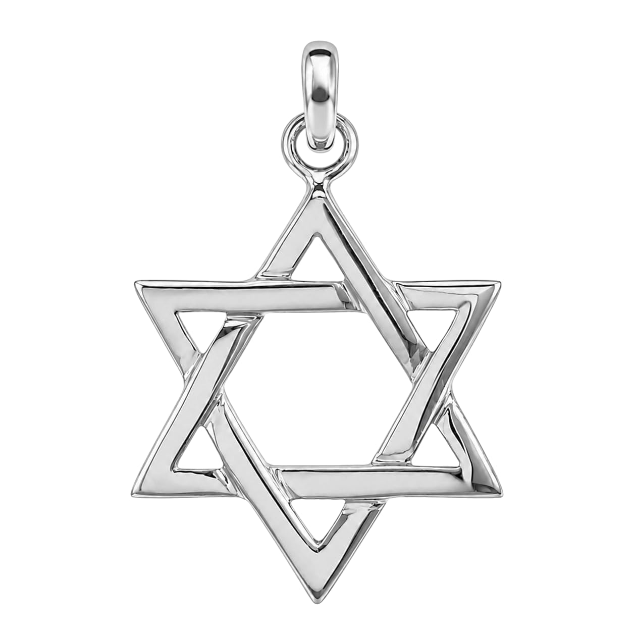Générique Pendentif Étoile de David Argent 925 - Bijou Judaique Poinçonné
