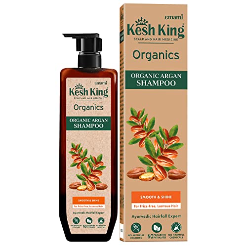 Kesh King Organics – Organic Argan Shampoo |Smoothens & Restores Shine | For Silky, Lustrous Hair | Organic | No Artificial Colours, Parabens, Phthalates Or Harmful Chemicals – 300ml