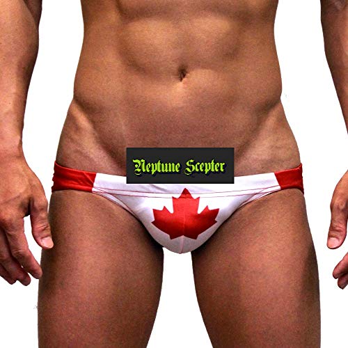 Neptune Scepter , Slip de Bain, Taille Basse/Bikini/Bref Maillot de Bain pour Homme avec Poche Contour, Drapeaux des Pays Cover