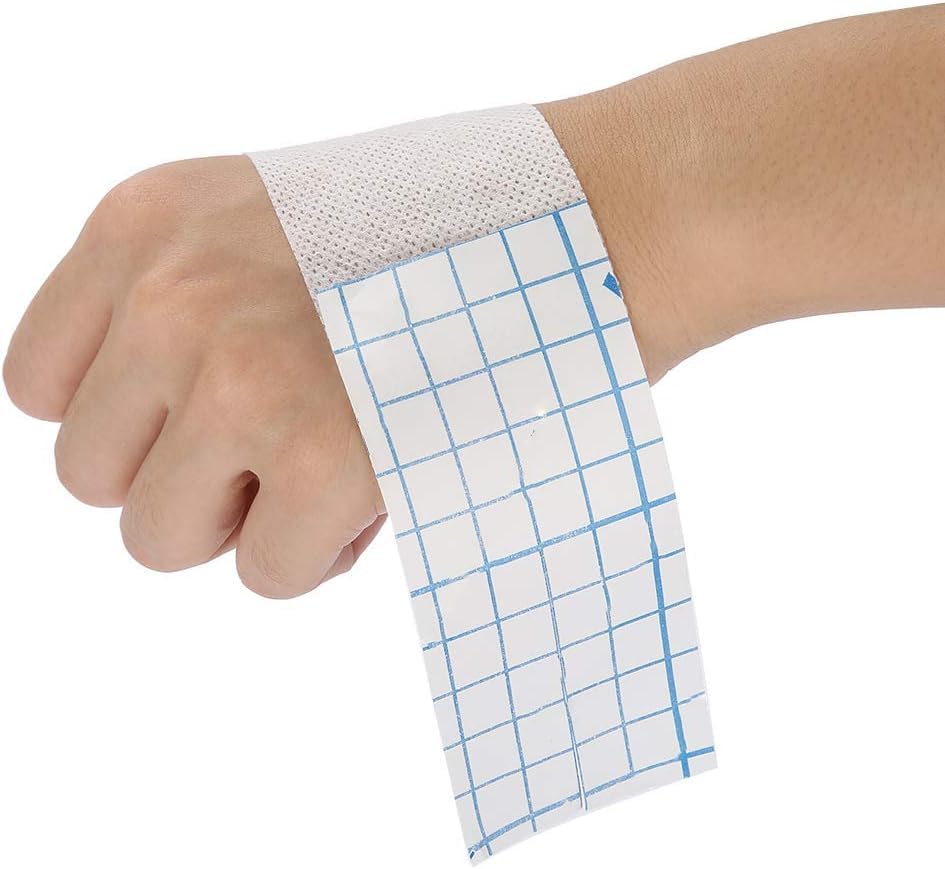Cinta Adhesiva Médica, Cinta Médica de Envoltura Autoadherente Flexible de 10 M, Vendaje de Fijación Blanco No Tejido y Transpirable,para Fijar Yeso, Gasa, Agujas y Catéteres (5CM×10M)