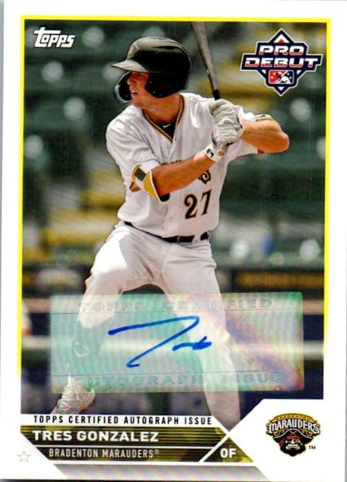 Tres Gonzalez Autographed Pro Debut Collectible Baseball Card - 2023 Topps Pro Debut Baseball Card #PD-191 (Pirates)