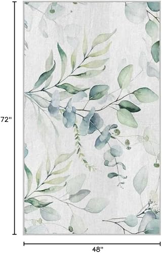 Miniatura 6 de Alfombra retro pequeña de 2 x 3 pulgadas, lavable, alfombra de entrada con estampado de Monstera Deliciosa, suave, antideslizante, para puerta