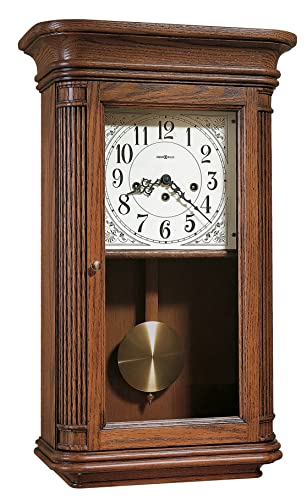 Howard Miller Sandringham Wall Clock 613-108 – Oak Yorkshire, Key Wound Single Chime Movement #TOP3