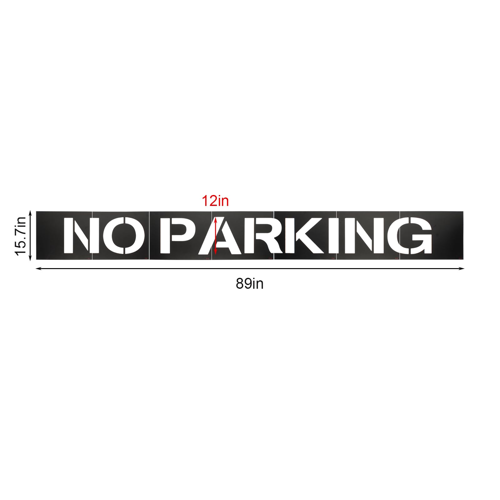 30,5 cm Buchstabe No Parking Schablone für Parkplatz mit Klebeband, Spleiß Parkplätze Bordsteine, Malschablonen, kein Parkplatz, Pflasterstein-Schablonen für Verkehrskante, Asphalt