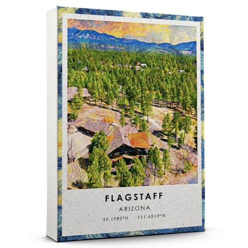 Flagstaff Travel Poster, Arizona Travel Art Poster, Canvas, Flagstaff Travel City Travel art Poster, Flagstaff Travel Canvas - 90AZ1450