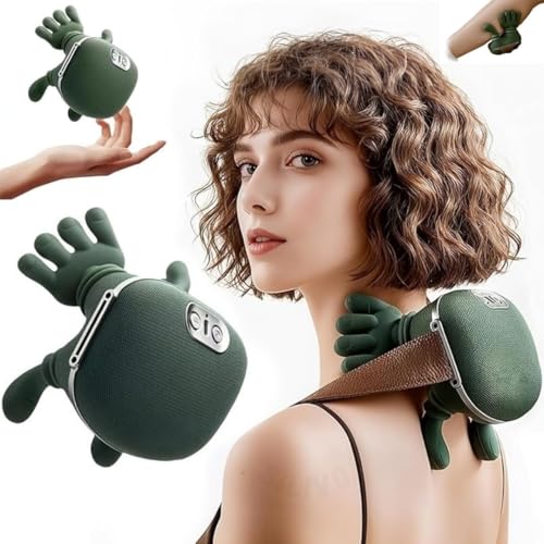 Image of SHOPOGENIX Hand-Style Electric Neck & Shoulder Massager with Deep Kneading, Portable USB Rechargeable Body Massager for Pain Relief, Stress Relaxation for Men & Women