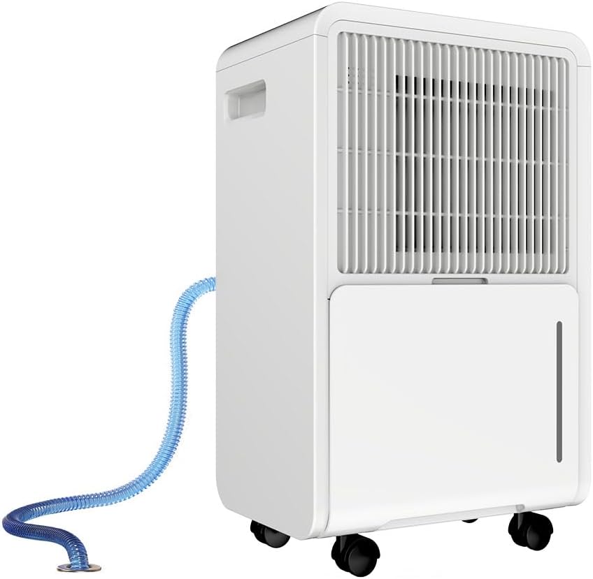 Dehumidifier for Home Basement, 17 Pints Dehumidifiers with Drain Hose for 550 Sq. Ft Bedroom Bathroom Small Room RV, 3 Working Modes, Smart Humidity Control, 24H Timer, Auto Defrost