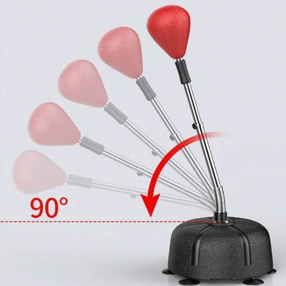 Standing Punching Bag Solid Speed Ball Reflex Boxing Bag Adjustable Height with Suction Cup Great for Stress Relief Fitness