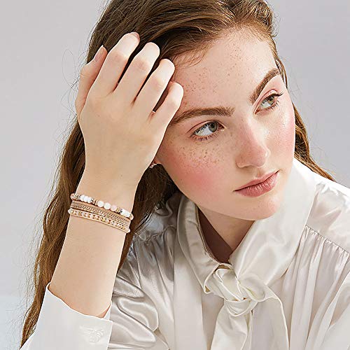 Leather Wrap Bracelet Set 3Pack Wrist Cuff Bracelet for Women Multilayer Magnetic Clasp Bracelet Feather Tree Bead Crystal Bracelet2