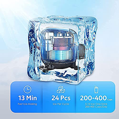 Máquina para hacer hielo de mostrador 25Kg/24H acero inoxidable miniatura 5
