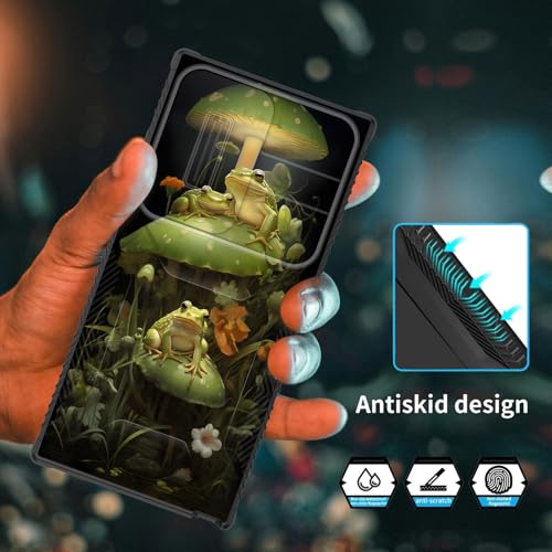 wiaekosef for Galaxy S25 Ultra Case Built in Slide Camera Lens Cover,Heavy Duty Shockproof Protection Dual Layer Case for Samsung Galaxy S25 Ultra 6.9" 2025,Cute Frog Mushroom - image 5