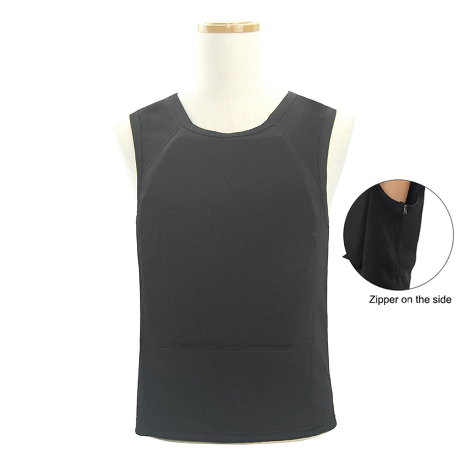 Kugelsichere Weste Stufe IIIA, Verdeckte Schusssichere Sicherheits Weste für Herren Damen, Bequem Atmungsaktive