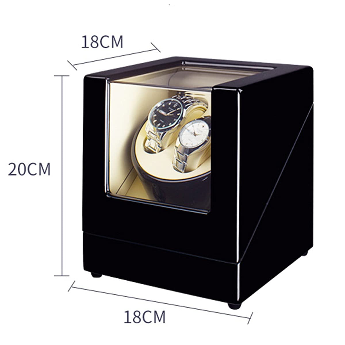 XJBTBA Orga del Display Ultima avvolgitore Moto Giapponese Muto, Scatola di visualizzazione della Custodia la Rotazione a Doppio Orologio per Meccanica Automatica