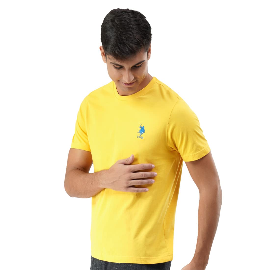 U.S. POLO ASSN. Men Cotton Crew Neck Embroidered Logo I633 Lounge Regular Fit T-Shirt (Pack of 1) - Image 3