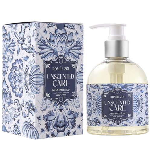 Image of ROMIIE ZOI Liquid Hand Soap with Gift Box, Unscented, Soft and Nourished Skin, 260ml / 8.7 fl.oz